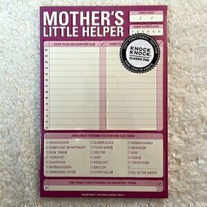 Knock Knock "Mother's Little Helper" Notepad